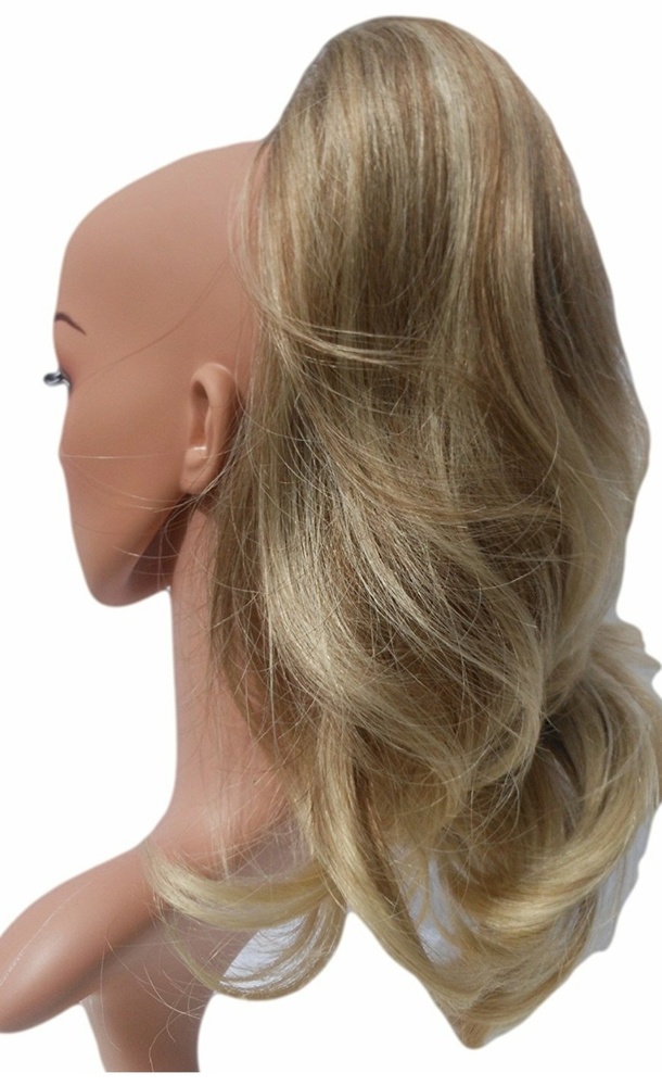 Long Bumped Ash Blonde Hair Extension Ponytail